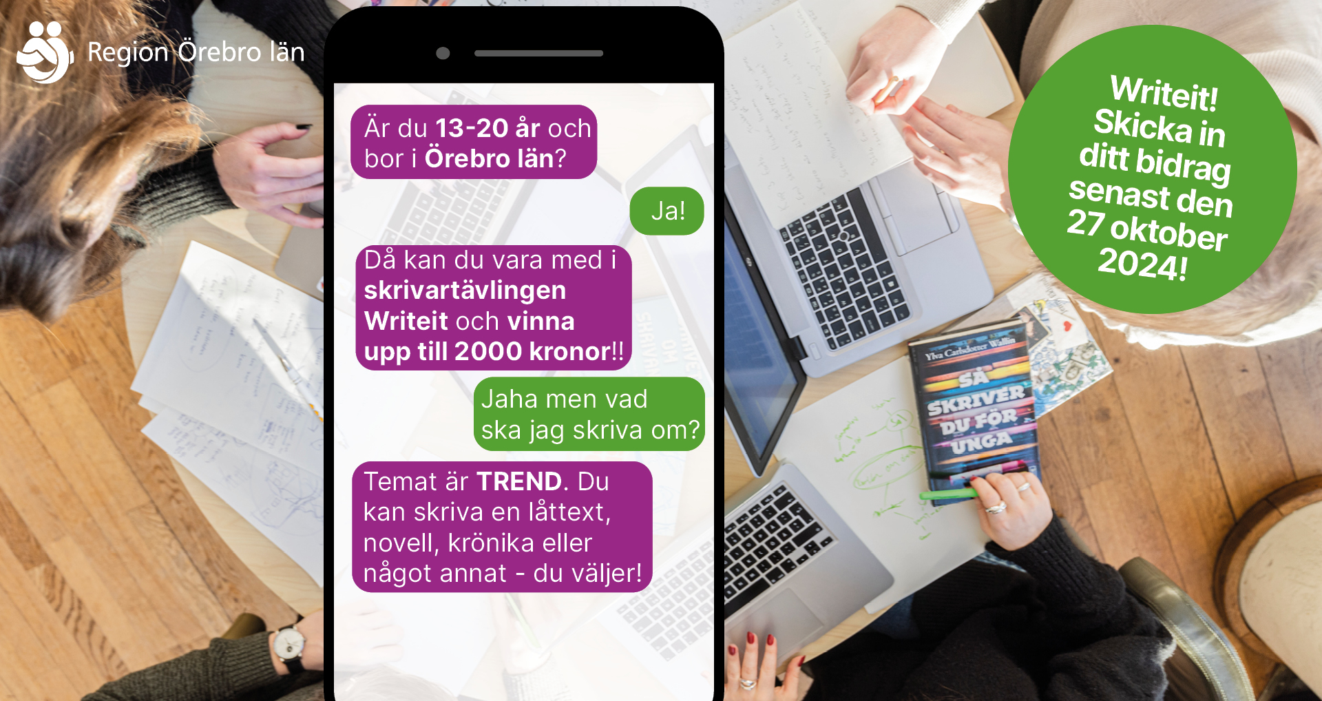 Mobilskärm med en sms-konversation